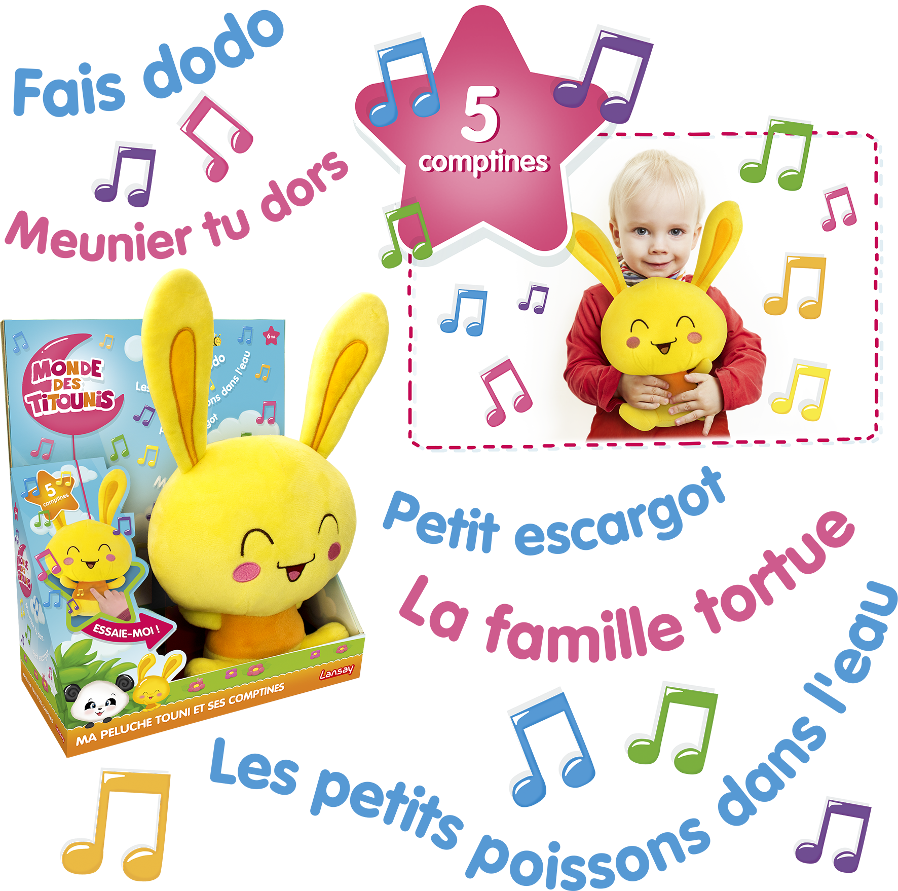 Le Monde des Titounis Comptines Peluche Musicale Lansay YouTube