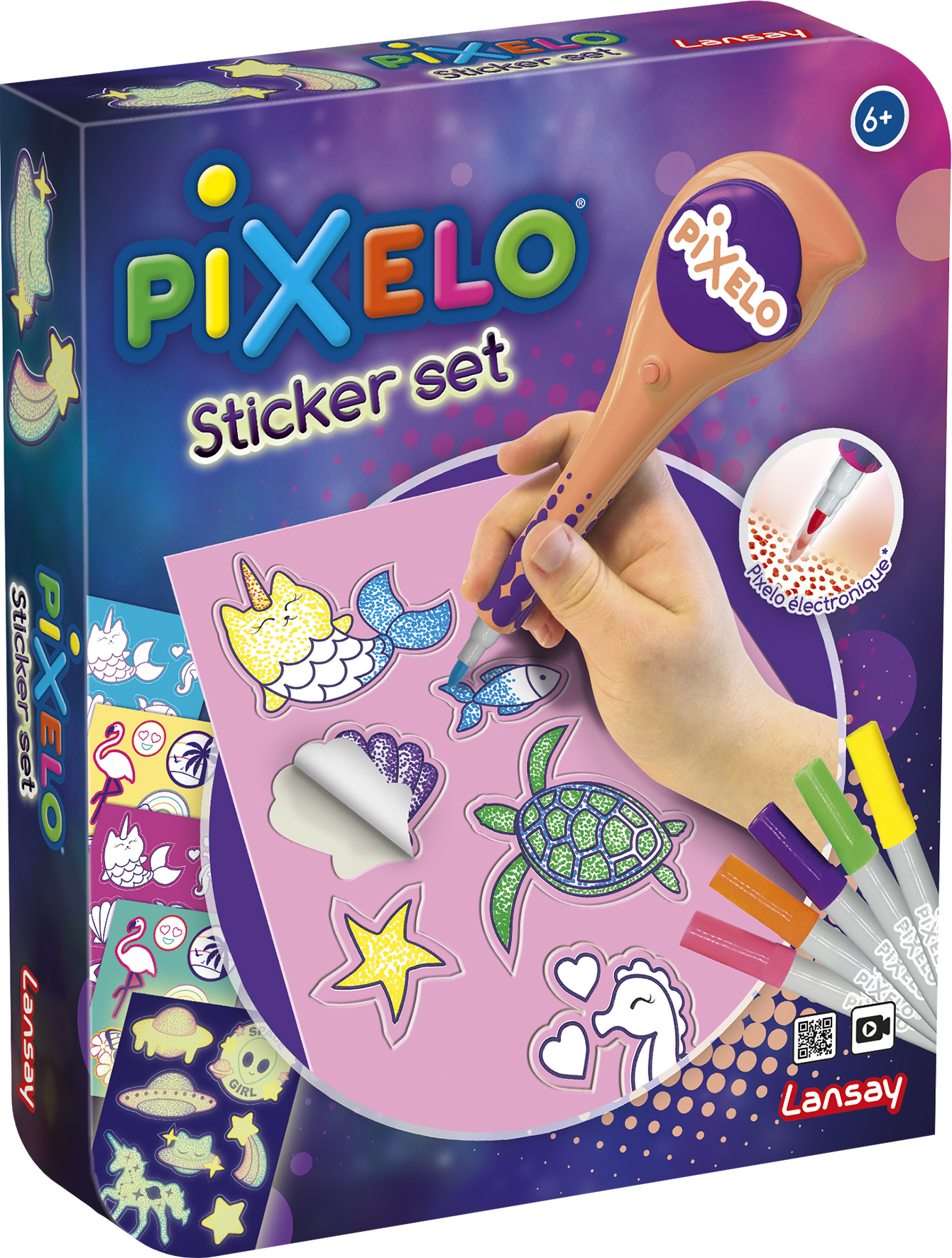 Pixelo stickers autocollants dessin coloriage feutre