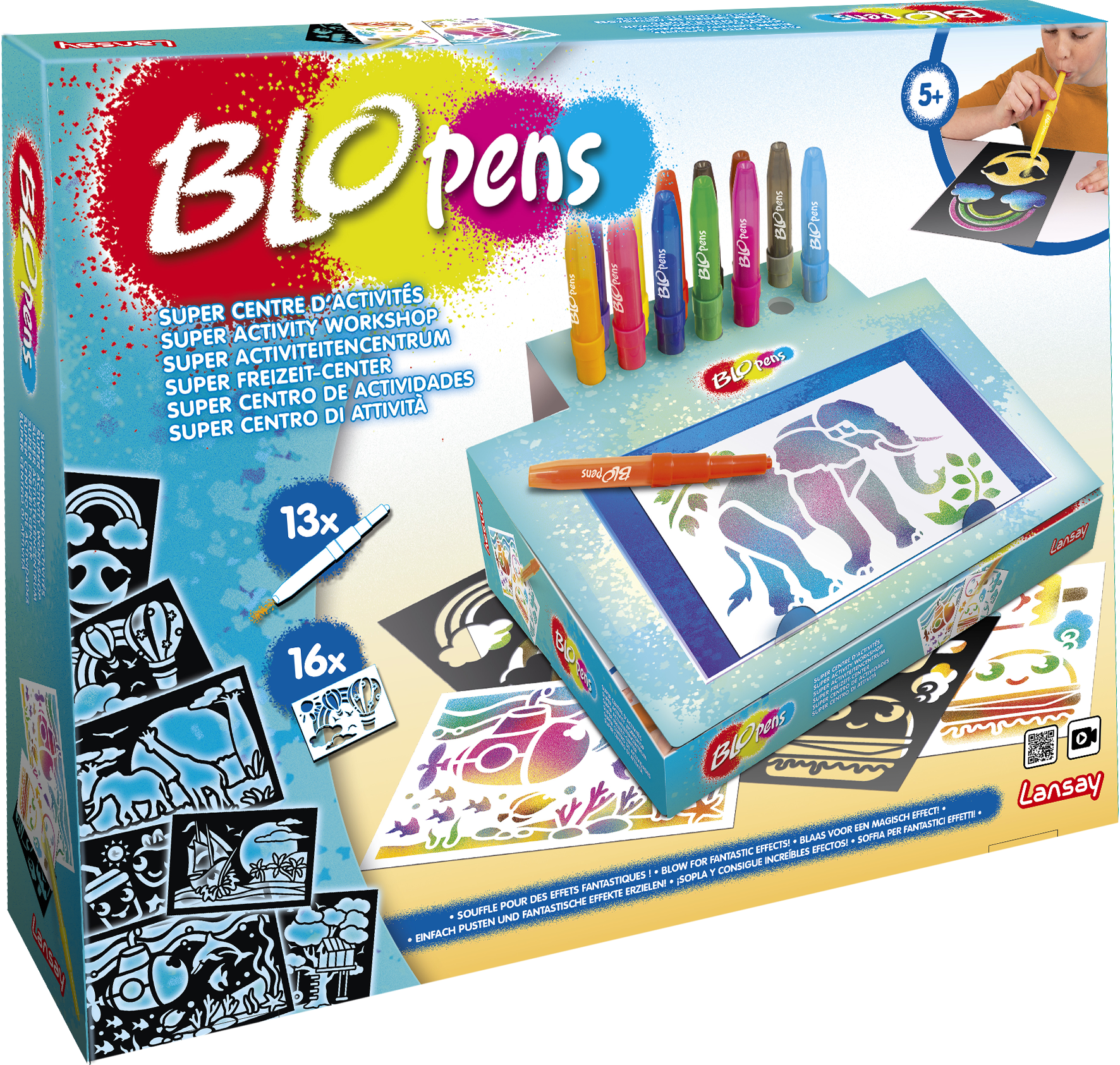 Blopens, dessins, coloriage, feutres, enfants, pochoirs, loisirs créatifs, 5 ans