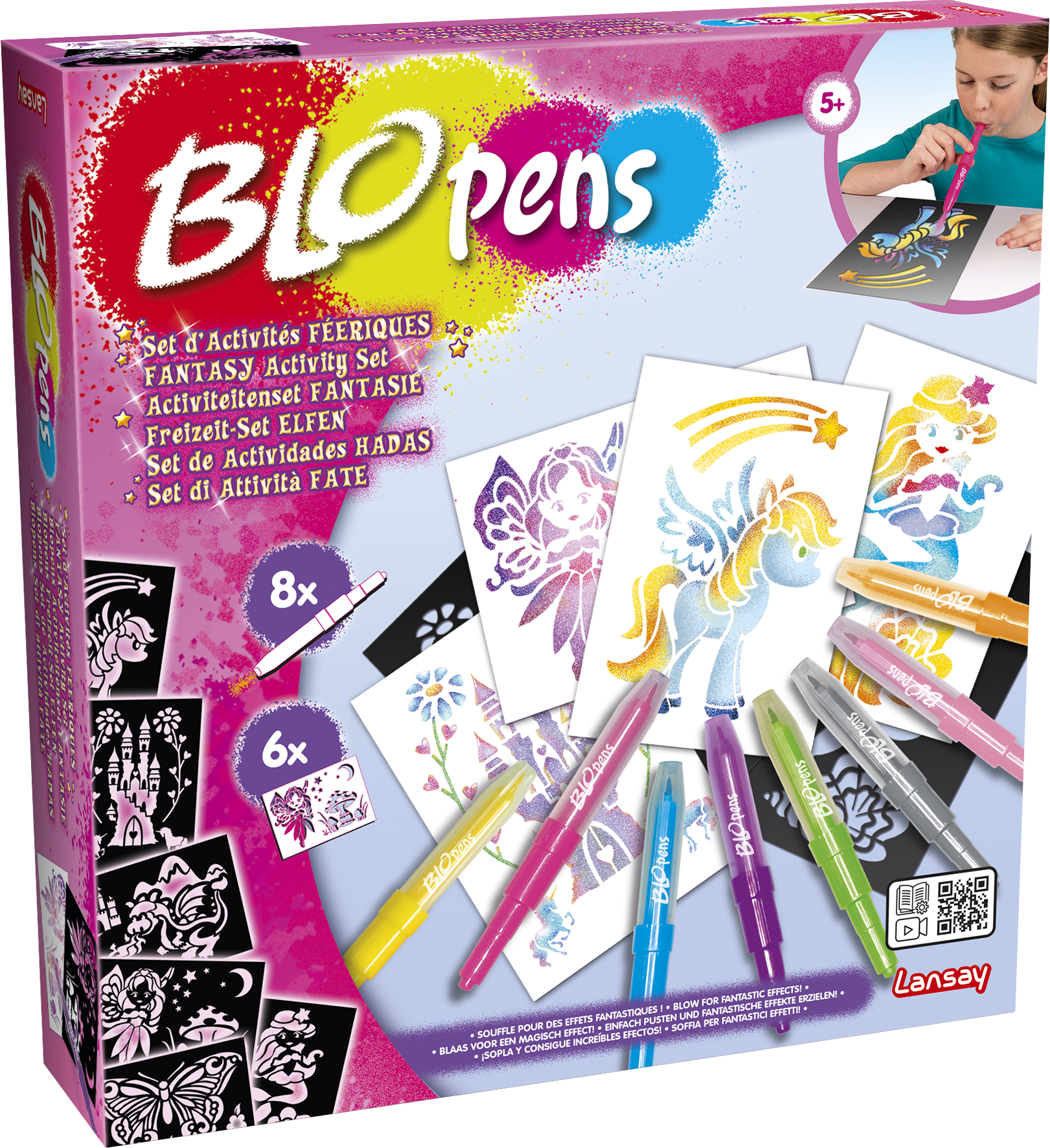 Blopens, dessins, coloriage, feutres, enfants, pochoirs, loisirs créatifs