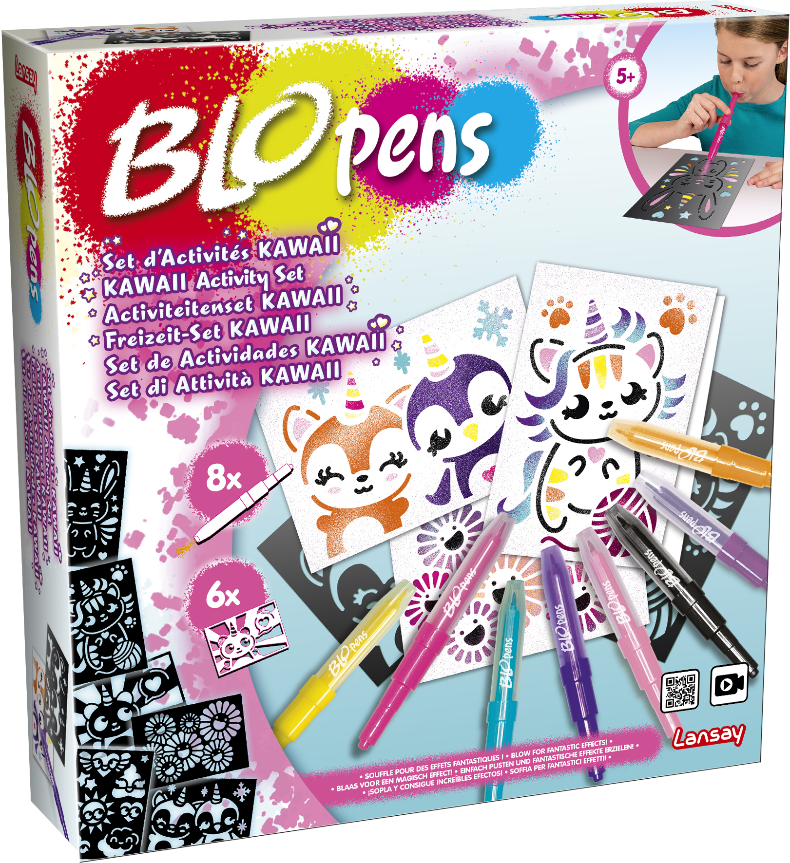 Blopens, dessins, coloriage, feutres, enfants, pochoirs, kawaii, japon, loisirs créatifs