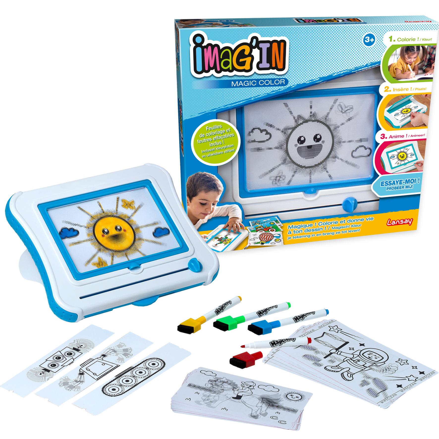 Imagin, magic color, drawing, 3+, art and craft