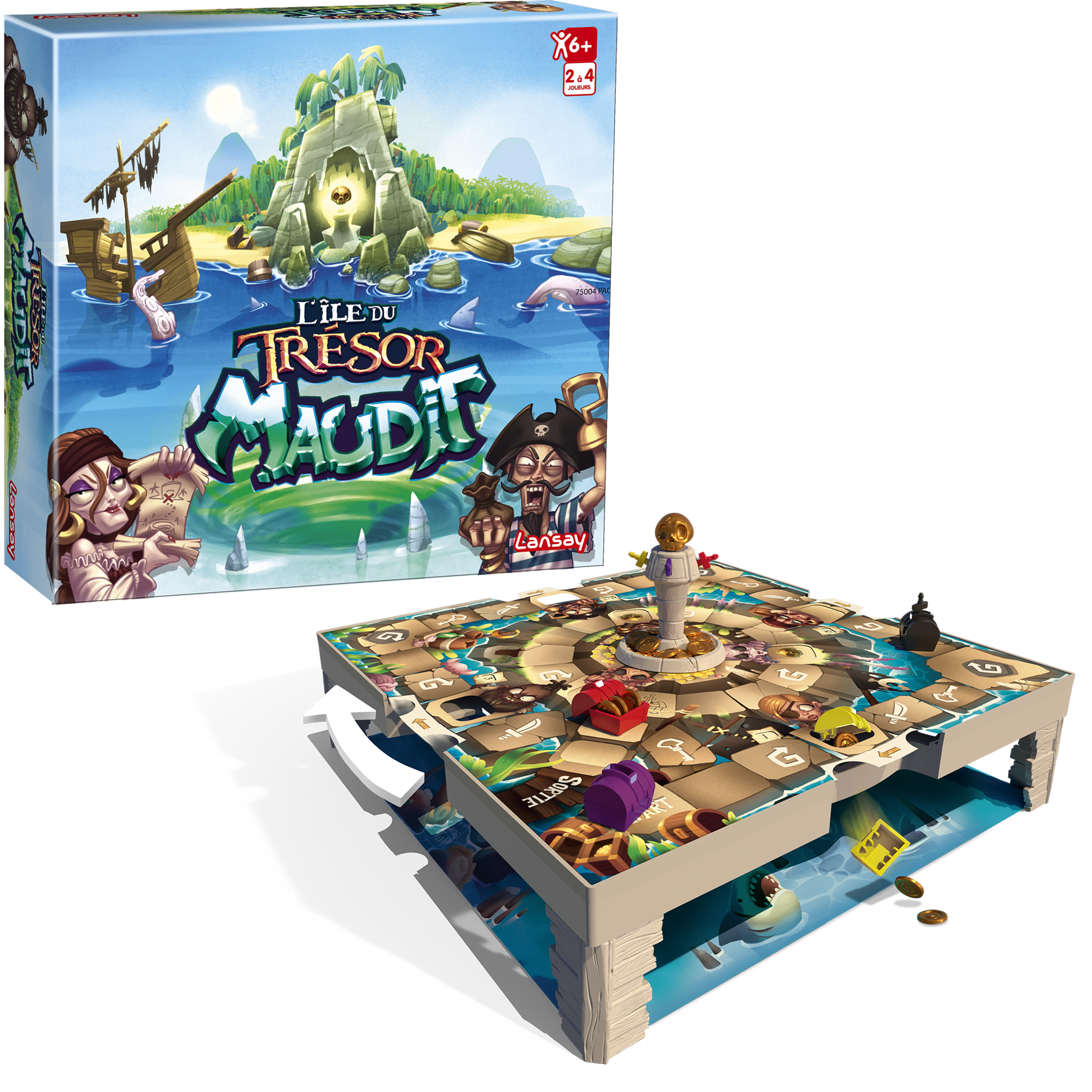 Ile du trésor maudit, jeu de société, famille, enfant, pirates, trésor, stratégie, 6 ans