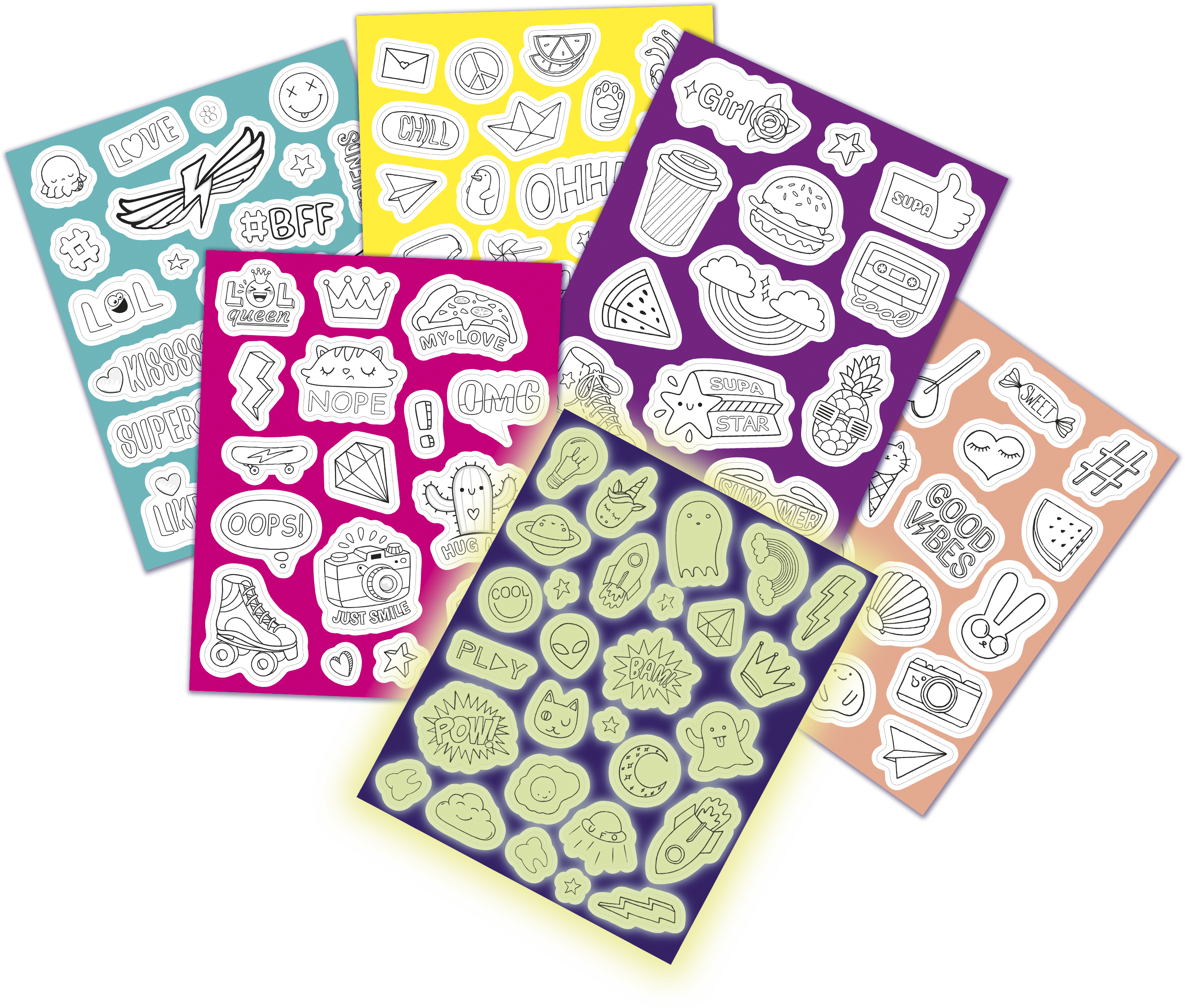 Pixelo stickers autocollants dessin coloriage feutre
