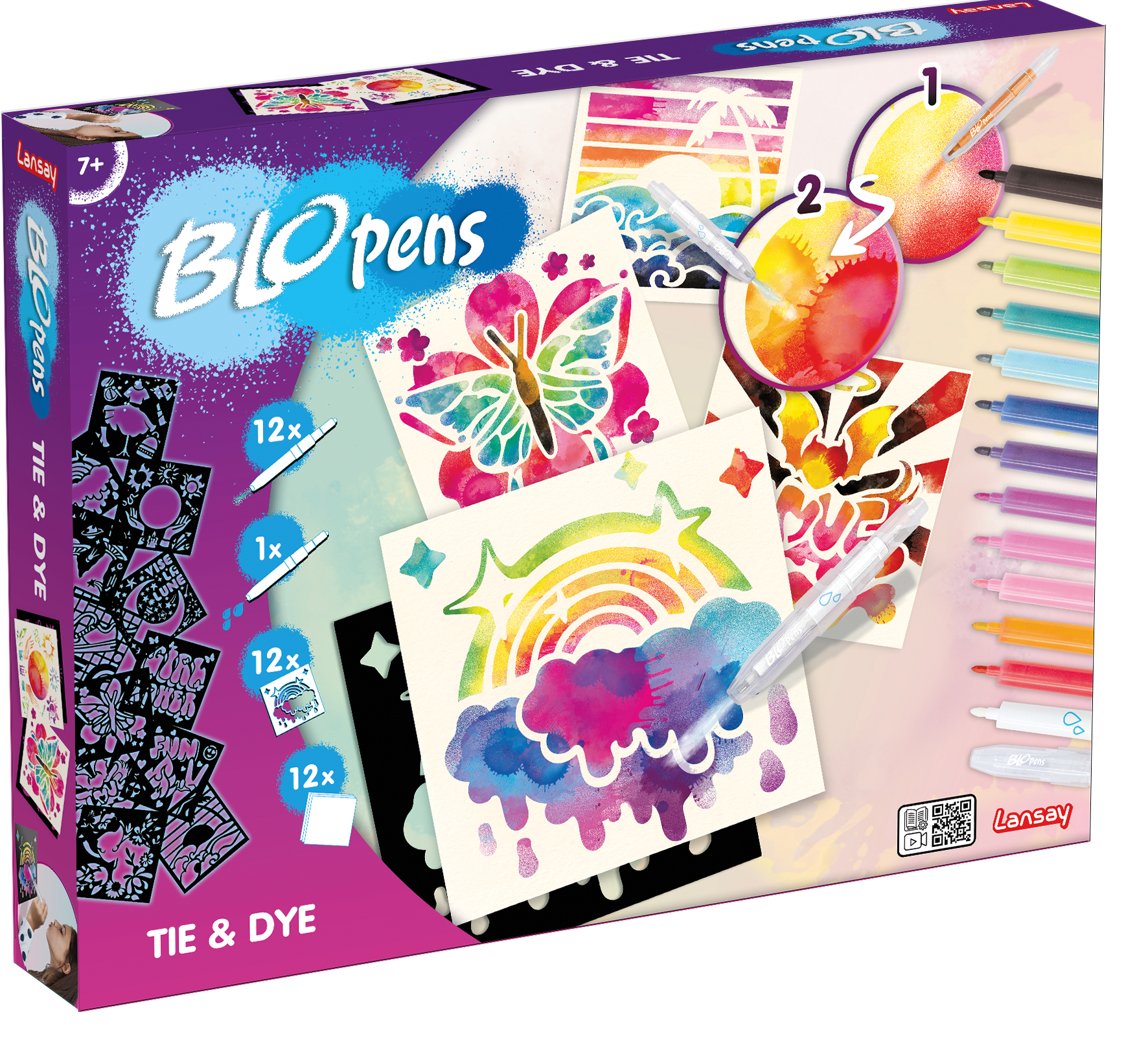 Blopens, Tie &amp; Dye, coloriage, dessin, loisirs créatifs, mixte, eau