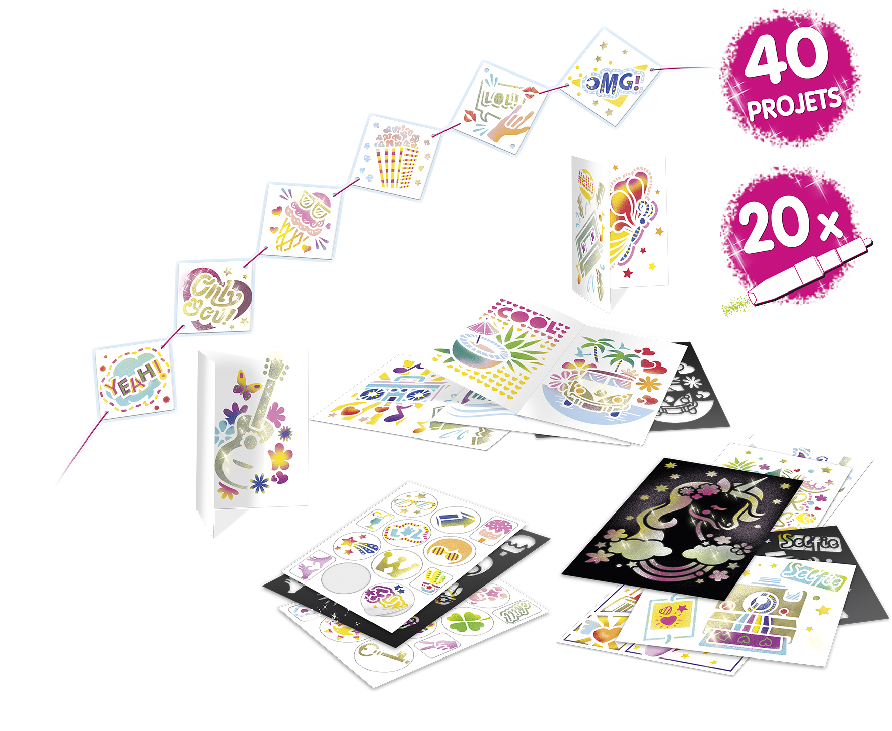 Blopens, dessins, feutres, loisirs créatifs, mixte, coloriage