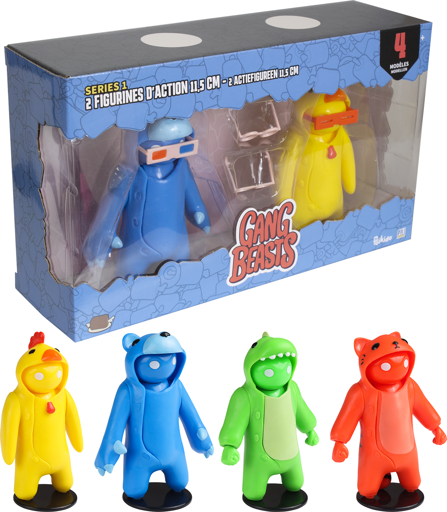 Gang Beasts, figurines, porte-clés, jeu vidéo, PC, multi-joueurs, party game, geek