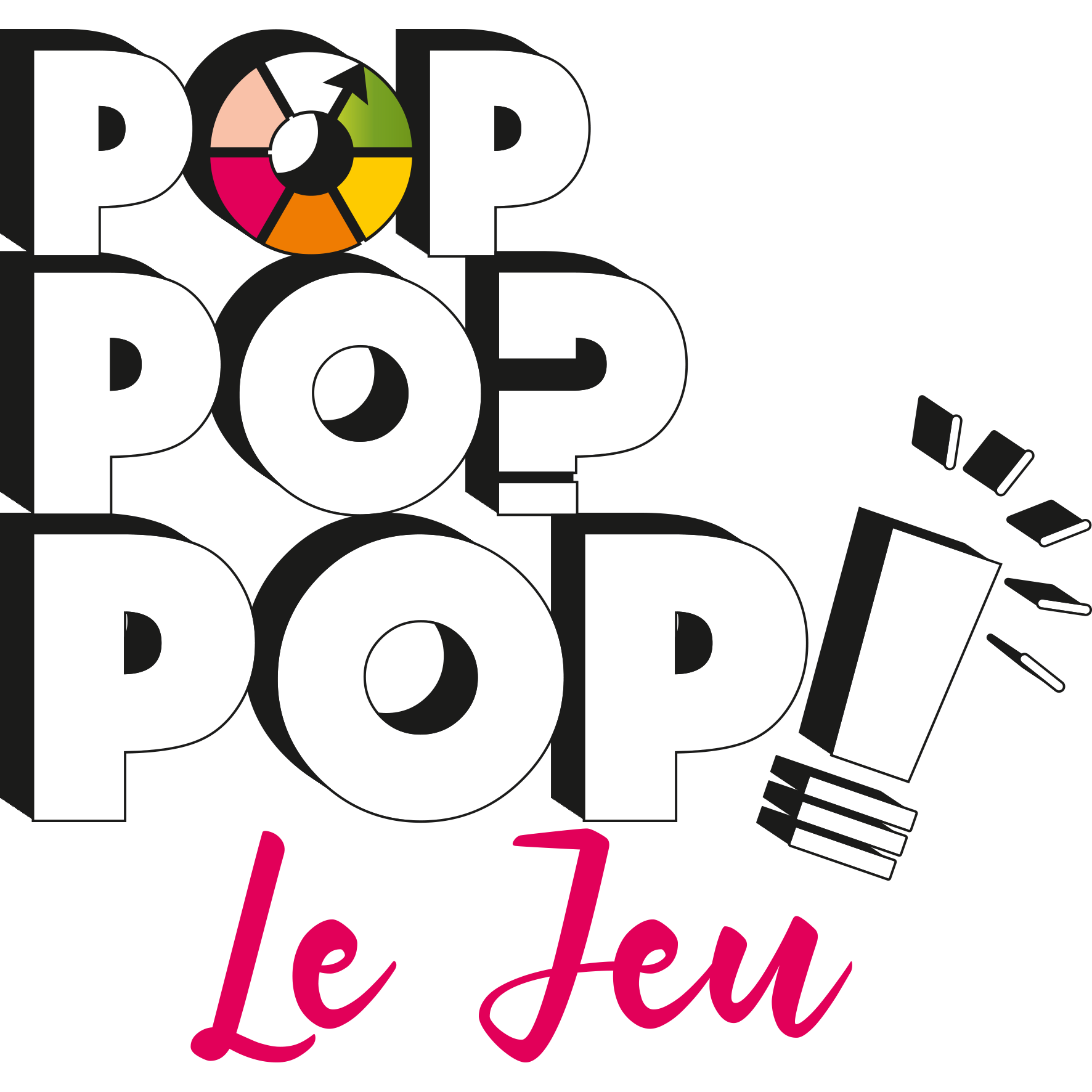 Pop Pop Pop, jeu de société, connaissance, quiz, défis, mimer, fredonner, culture générale, famille, adulte, cinéma, musique, littérature, série TV, célébrités