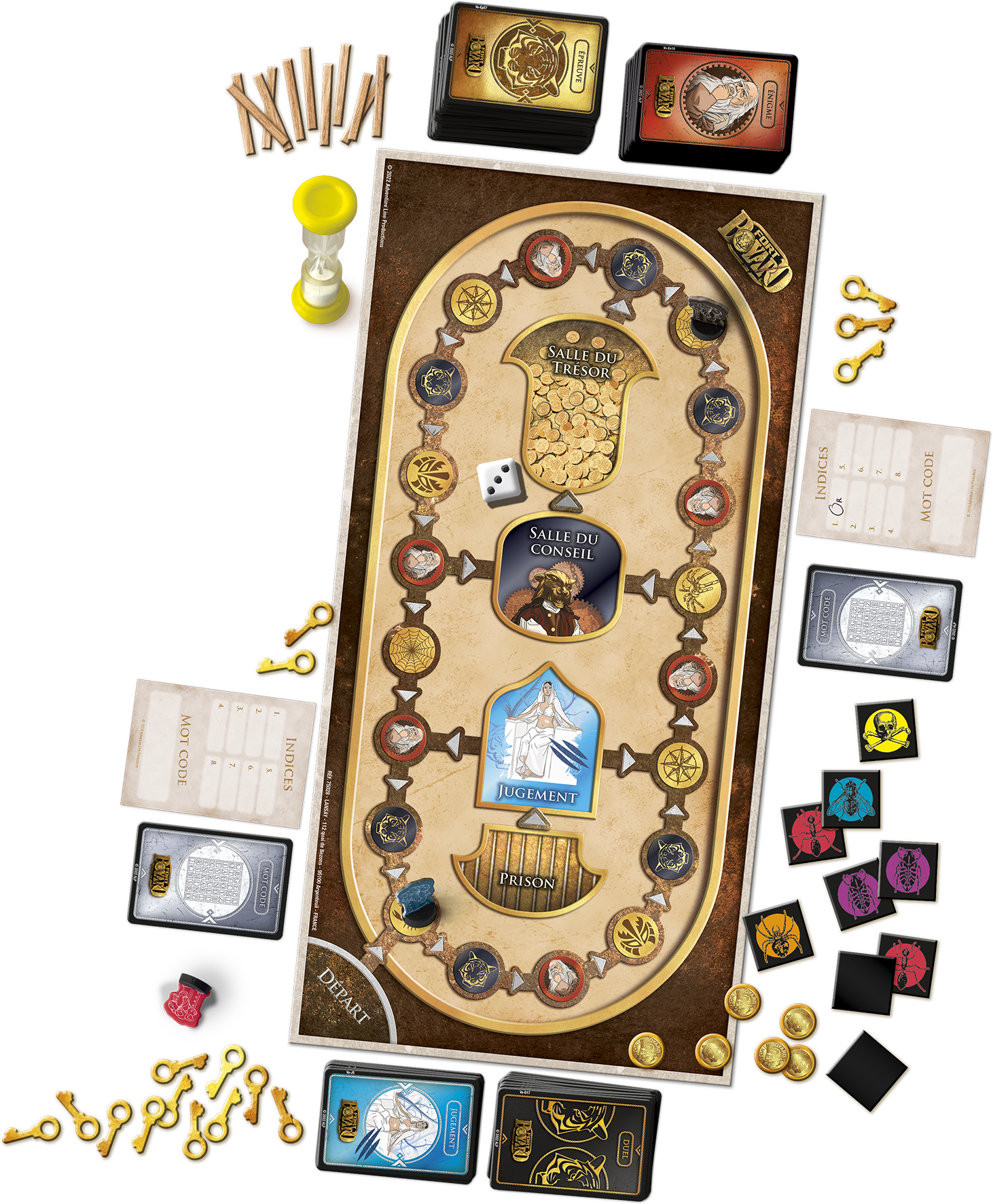 Fort Boyard, Jeu de société, émission TV, Père Fouras, énigmes