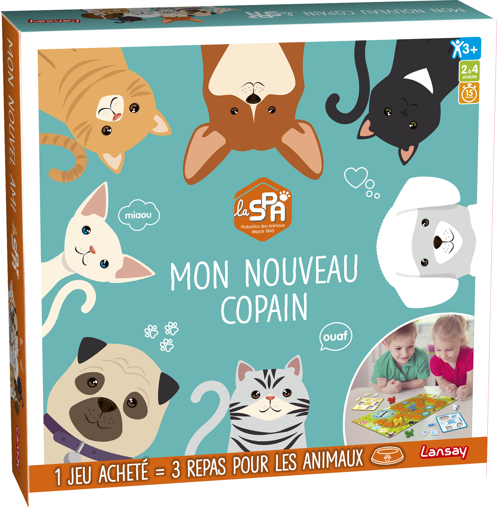 SPA, jeu de société, solidarité, animaux, adoption, chat, chien, engagement, 3 ans