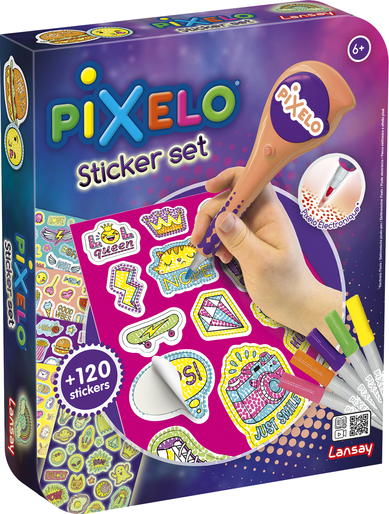 pixelo, stickers, loisirs créatifs, coloriage, feutres, enfants, 6 ans, dessin