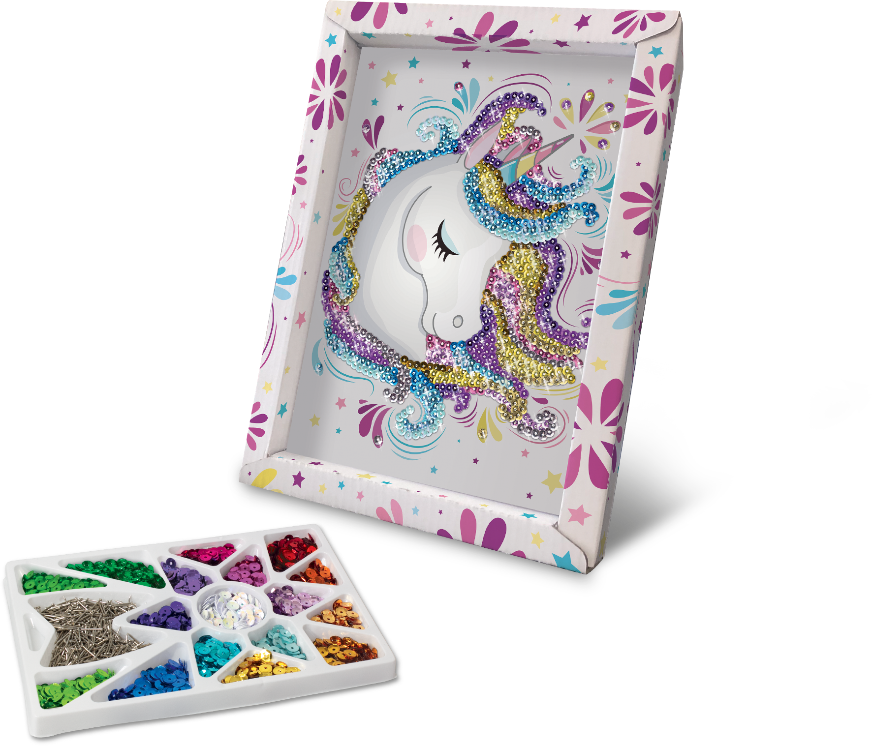 Collection Sequins, loisirs créatifs, cadre, déco, chambre, famille, activité enfant, 6 ans