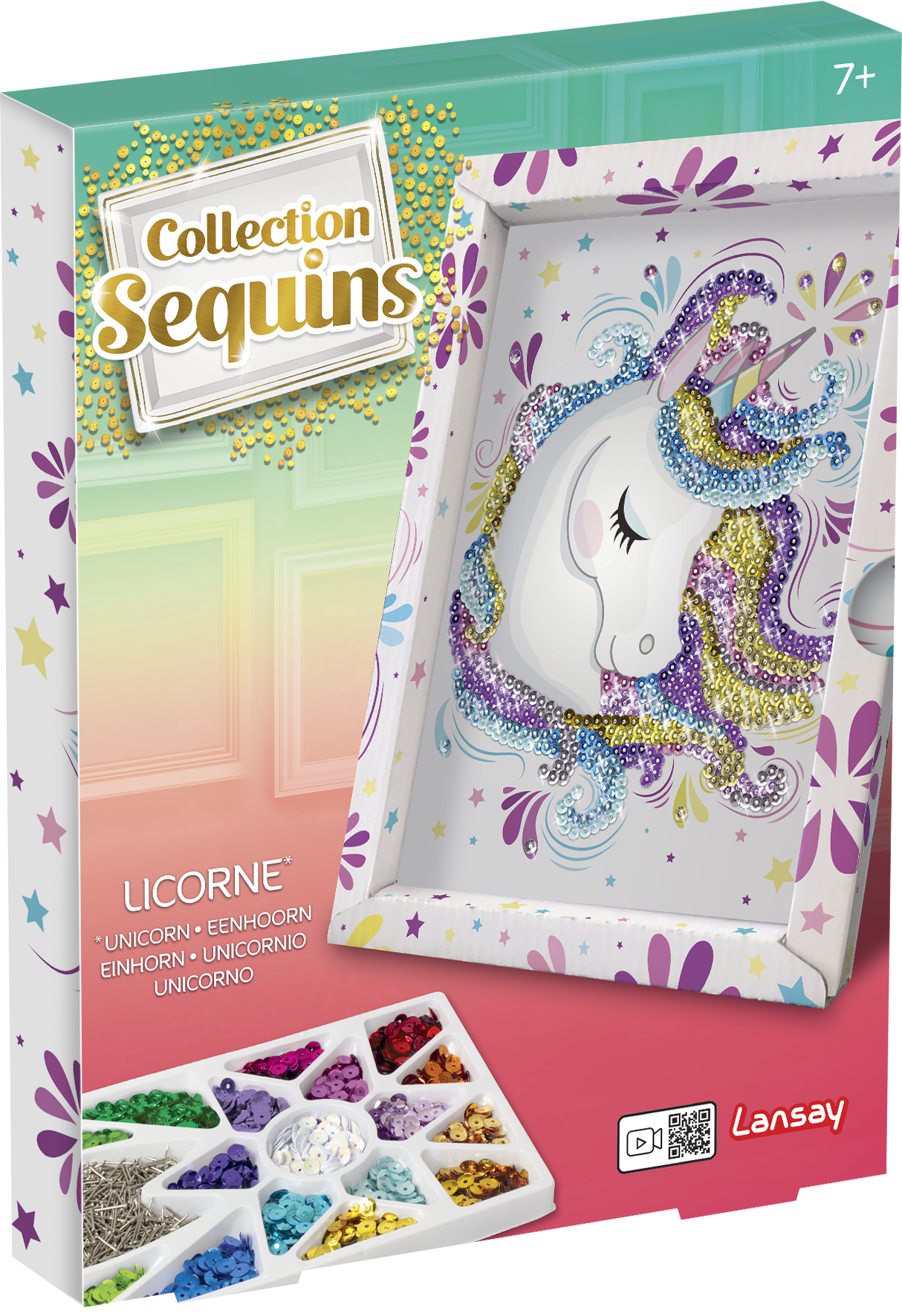 Collection Sequins, loisirs créatifs, cadre, déco, chambre, famille, activité enfant, 6 ans