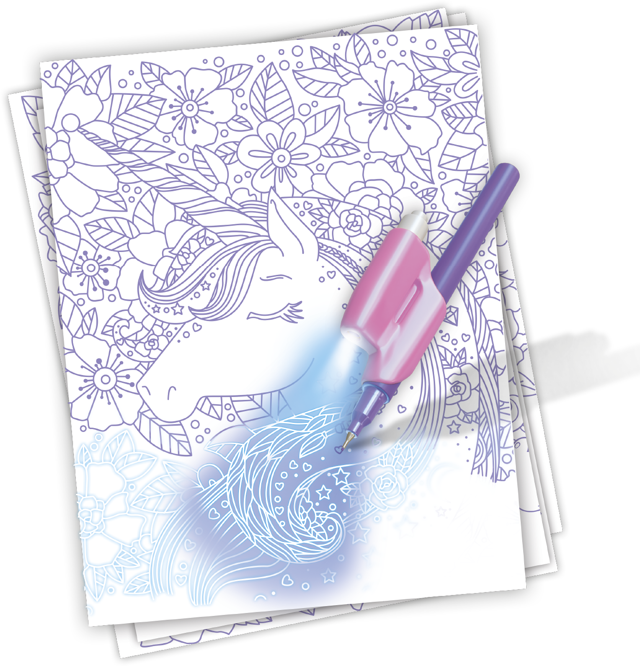 Magic lign, dessin, loisirs créatif, enfant, coloriage, feutres, océan, féérique, animaux