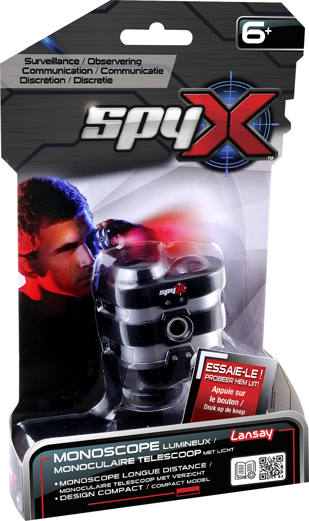 Spy X, espion, accessoire espionnage, enfant, jumelles, talkie walkie, alarme