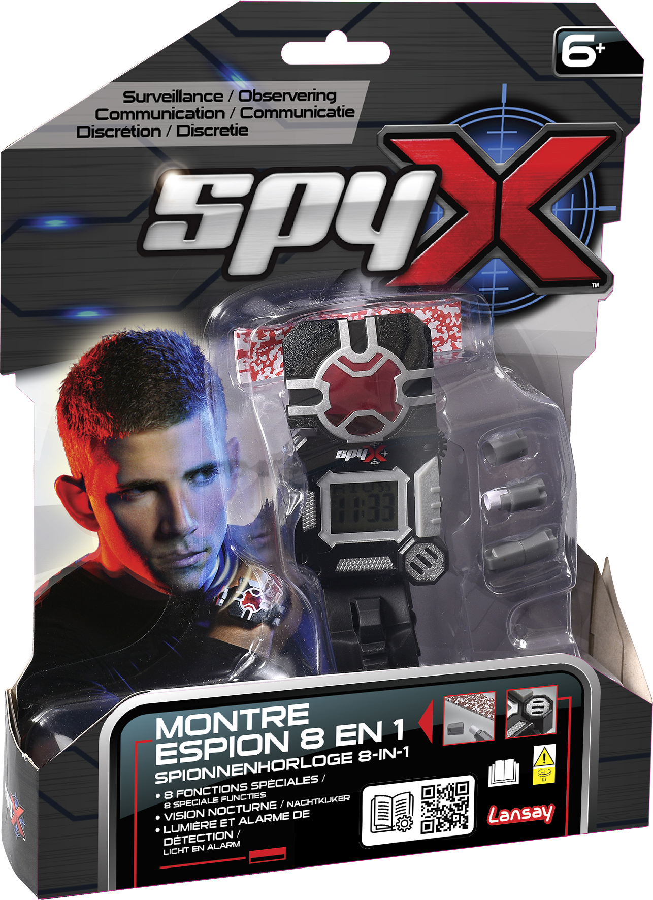 Spy X, espion, accessoire espionnage, enfant, jumelles, talkie walkie, alarme