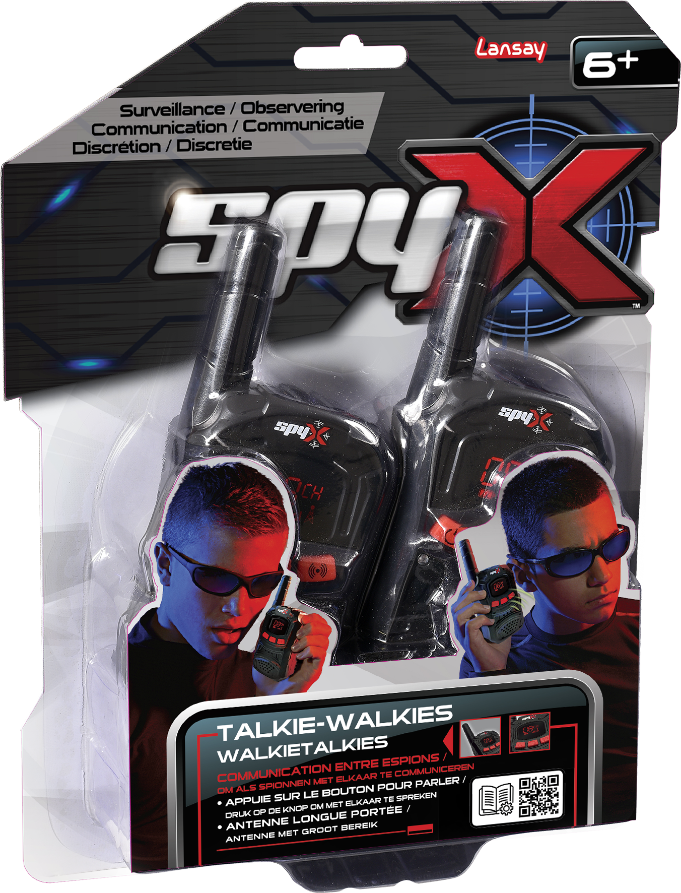 Spy X, espion, accessoire espionnage, enfant, jumelles, talkie walkie, alarme