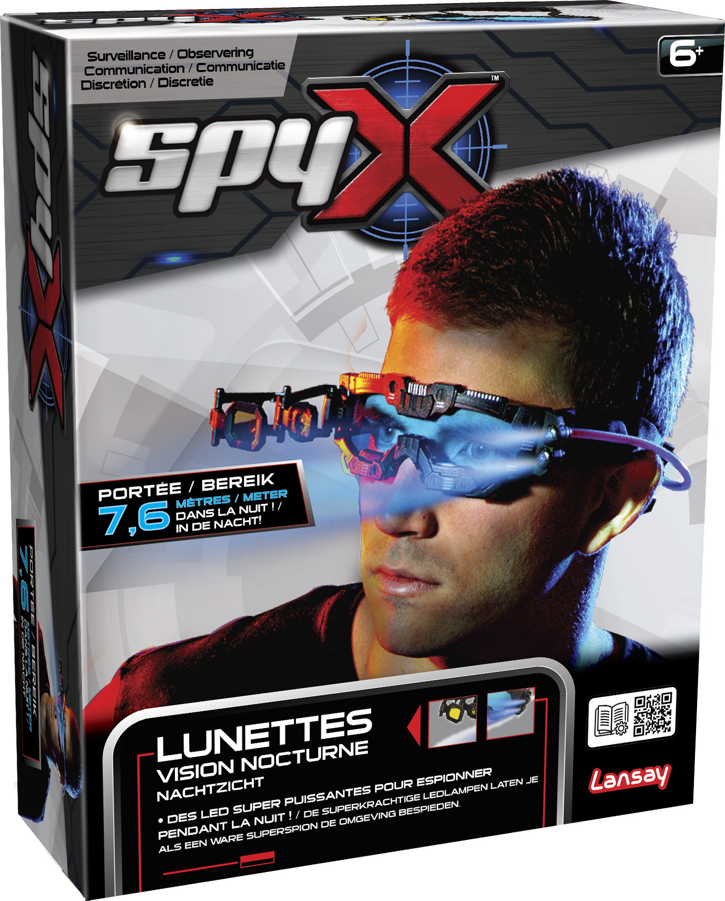 Spy X, espion, accessoire espionnage, enfant, jumelles, talkie walkie, alarme