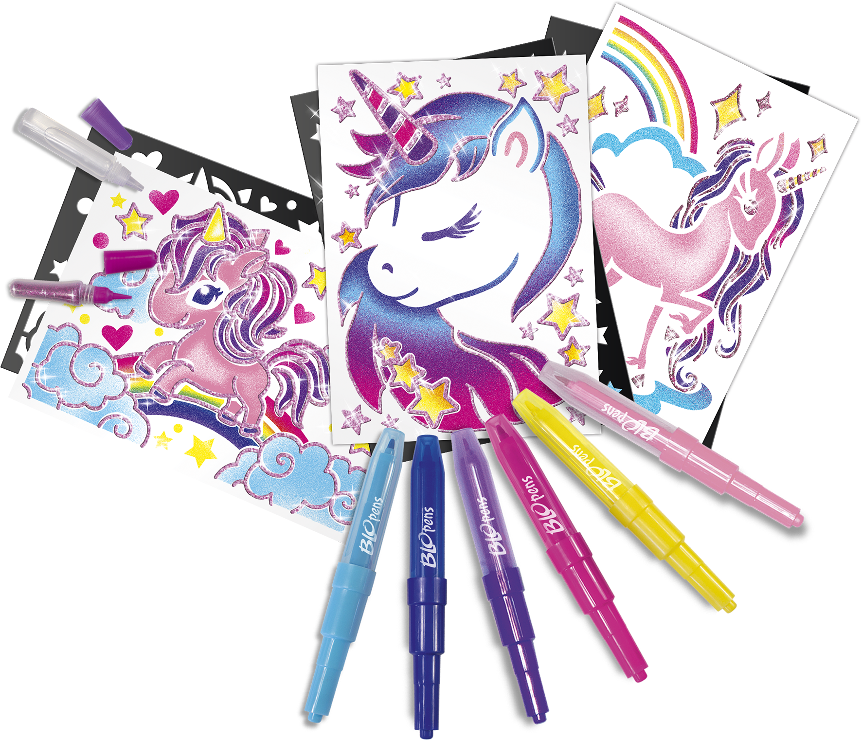 Blopens, Créativité, dessins, coloriage, enfant, paillette, loisirs créatifs, licorne