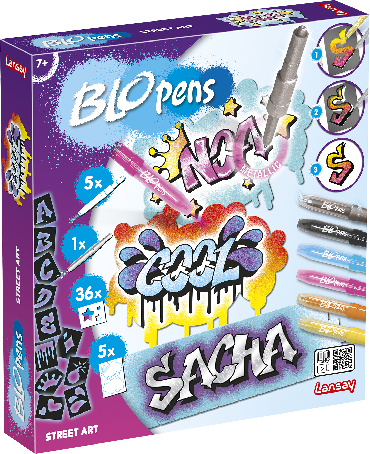 Blopens, dessins, coloriage, feutres, enfants, pochoirs, loisirs créatifs, street art