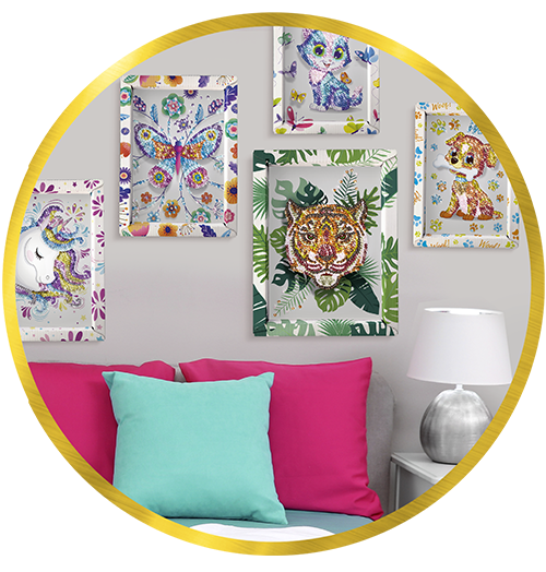 Collection Sequins, loisirs créatifs, cadre, déco, chambre, famille, activité enfant, 6 ans