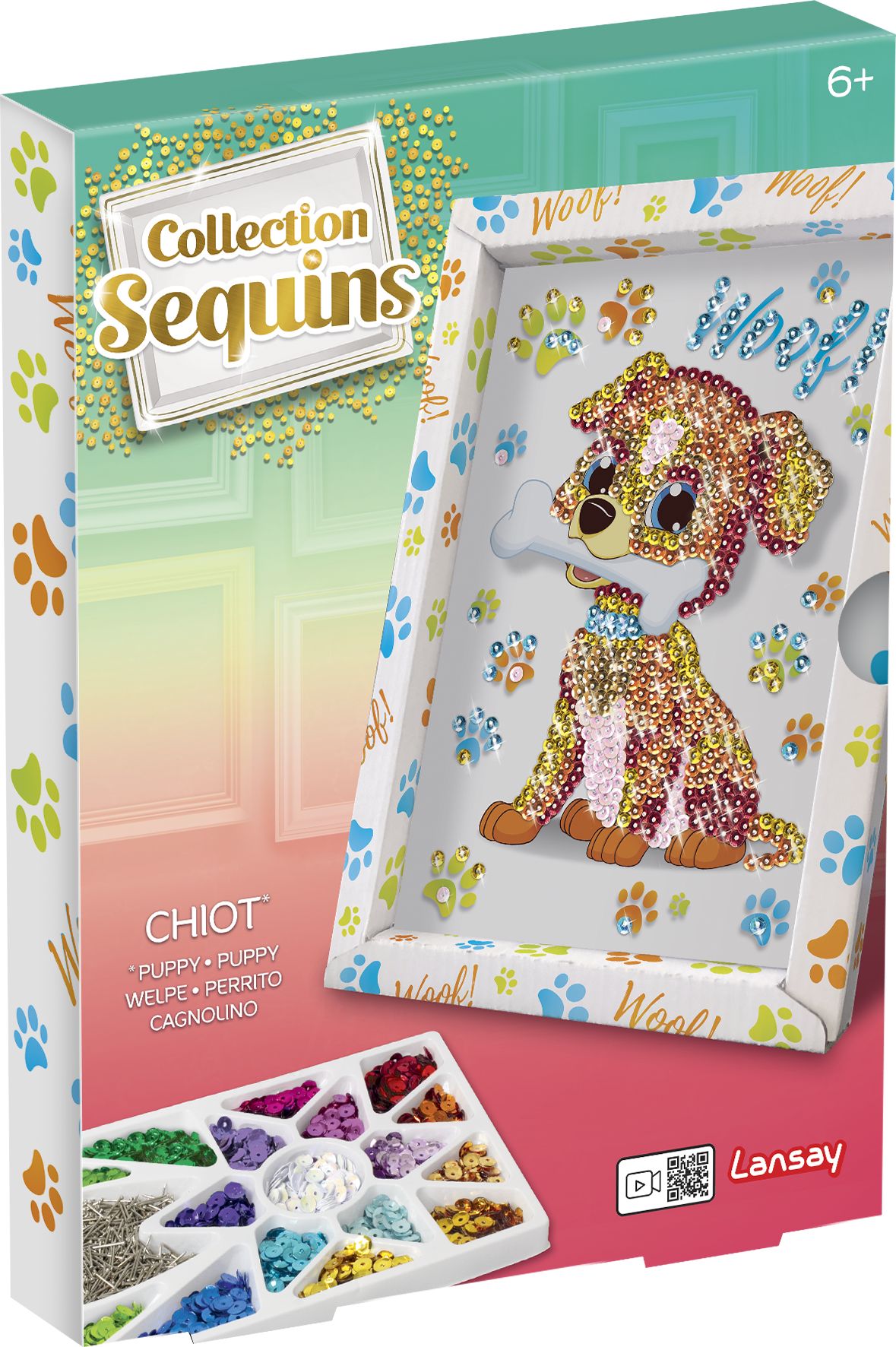 Collection Sequins, loisirs créatifs, cadre, déco, chambre, famille, activité enfant, 6 ans