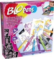 Blopens, dessins, coloriage, feutres, enfants, pochoirs, loisirs créatifs
