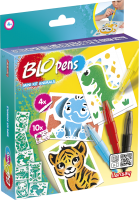 Blopens, dessins, coloriage, feutres, enfants, pochoirs, loisirs créatifs