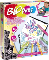 Blopens, dessins, coloriage, feutres, enfants, pochoirs, loisirs créatifs, papillon